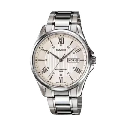 Casio General MTP-1384D-7AVDF White Dial Stainless Steel Men Watch